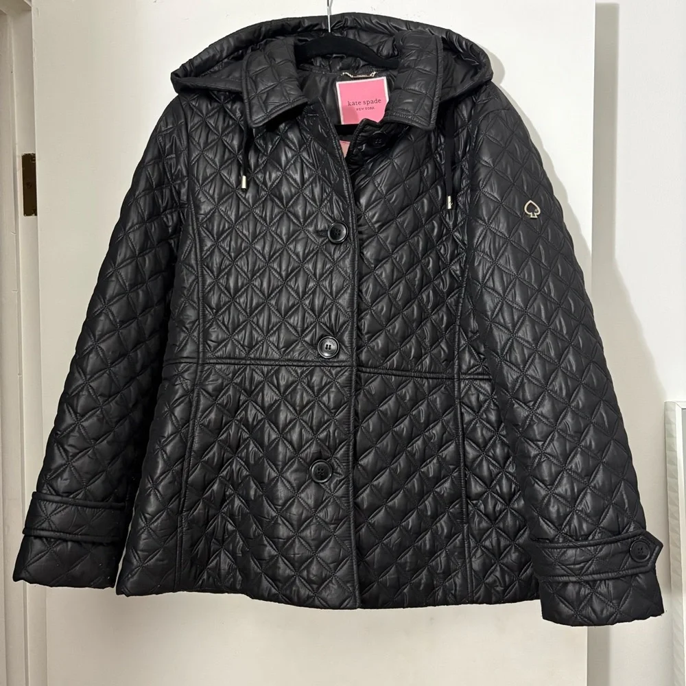 Kate Spade | Quilted Button Front Women's Jacket with hood